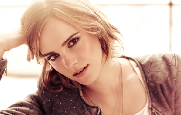 Look, pose, portrait, makeup, actress, hairstyle, beauty, Emma Watson