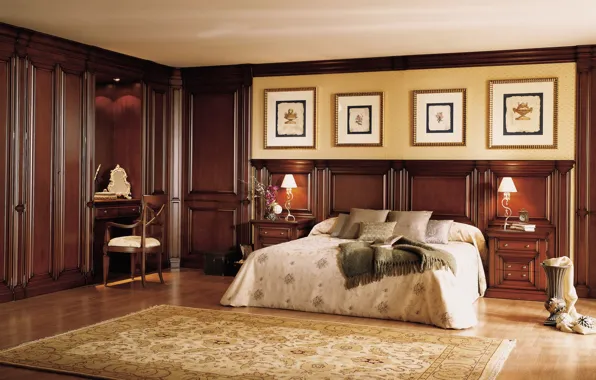 Lamp, room, furniture, bed, interior, pictures, bedroom, bedroom
