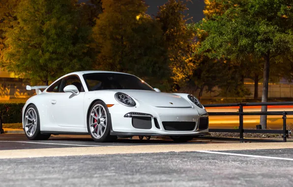 Porsche, GT3, Night, White, 991