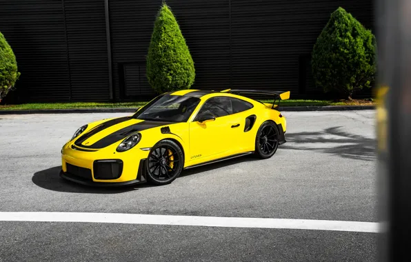 Porsche, Green, GT2, Yellow, VAG, Asphalt