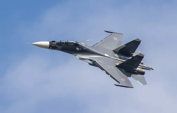Flight, fighter, cabin, Russian, multipurpose, double, Su-30CM