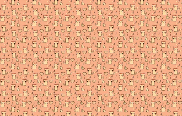 Background, texture, note, kitty, anime. art
