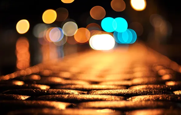 Picture lights, bridge, bokeh