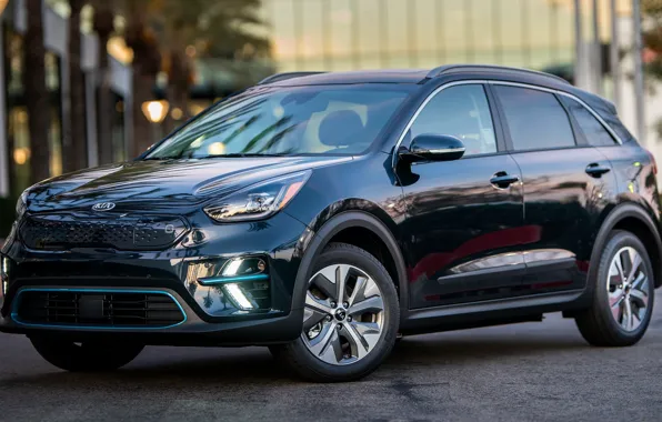 Machine, asphalt, lights, front, side, KIA, Hybrid, wheel