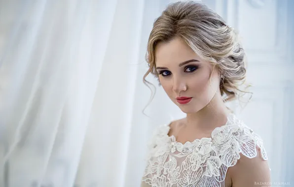 Model, Portrait, Close Up, Looking At Camera, Profile, Mikhail Bazarov