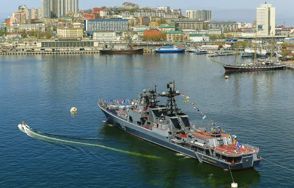 Vladivostok, BOD, project 1155, Marshal Shaposhnikov