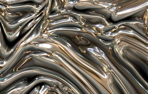Line, metal, abstraction, silver, silver, gold, metallic, substance