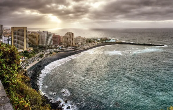 Picture coast, building, Spain, Spain, Canary Islands, Canary Islands, The Atlantic ocean, Tenerife
