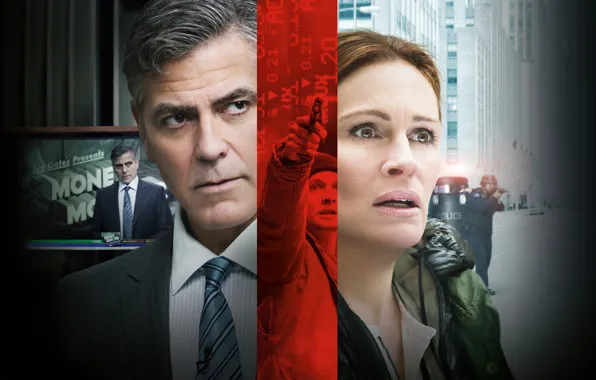 Thriller, poster, crime, George Clooney, George Clooney, Julia Roberts, Financial monster, Julia Roberts