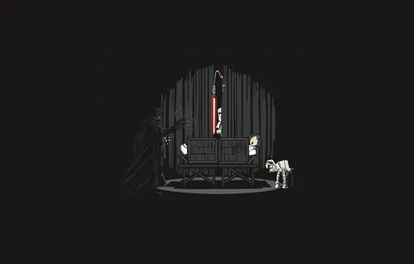 Star Wars, theatre, Darth Vader, lightsaber, the trick, Stormtrooper, Princess Leia