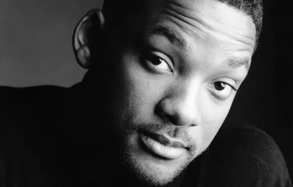 Picture celebrity, black and white, actor, Will Smith, will Smith
