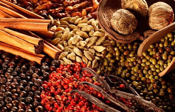 Picture spices, seasoning, cuts, spices, seasonings, assorted