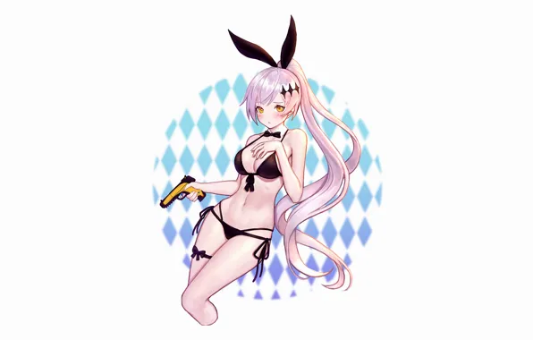 Girl, sexy, cleavage, pink hair, long hair, boobs, anime, beautiful