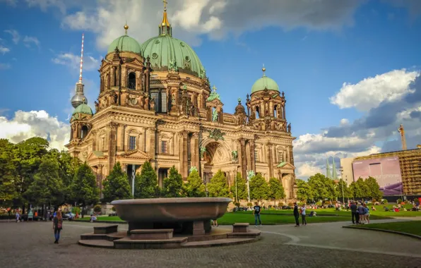 The city, Germany, Cathedral, temple, Berlin, Berlin Cathedral