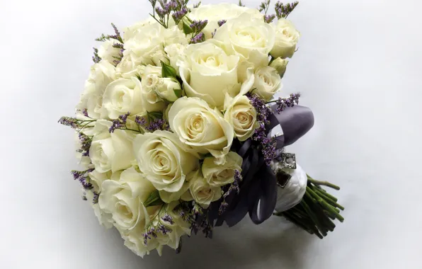 Picture photo, Flowers, White, Bouquet, Roses