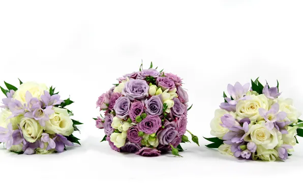 Picture flower, flowers, roses, bouquet, rhinestones, beautiful, lilac
