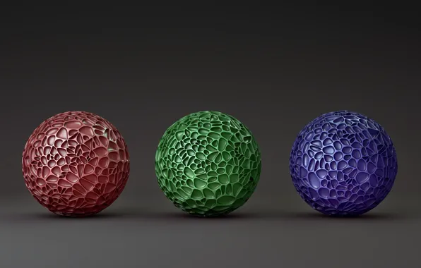Picture background, balls, trio
