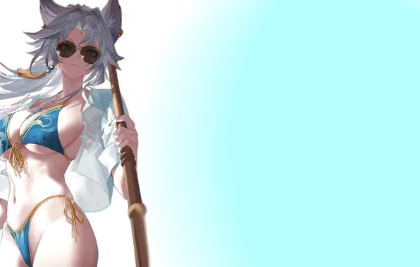 Girl, hot, sexy, fox, boobs, anime, pretty, babe