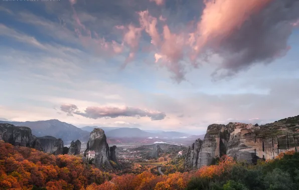 Autumn, the sky, landscape, mountains, nature, morning, Anton Rostov