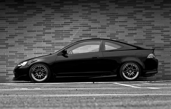 Picture wall, b/W, Parking, honda, Honda, rsx