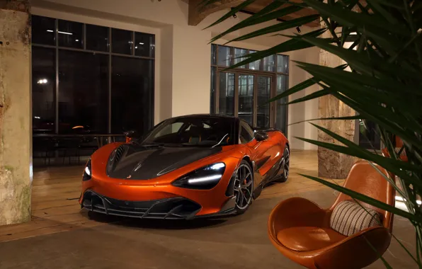 McLaren, Light, Orange, Front, Ball Wed, McLaren 720S