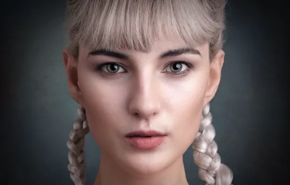 Picture portrait, braid, The Ponytail Desires