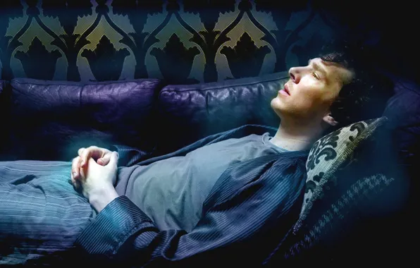 Sofa, reflections, Benedict Cumberbatch, Sherlock, Sherlock BBC, Sherlock Holmes, Sherlock (TV series)