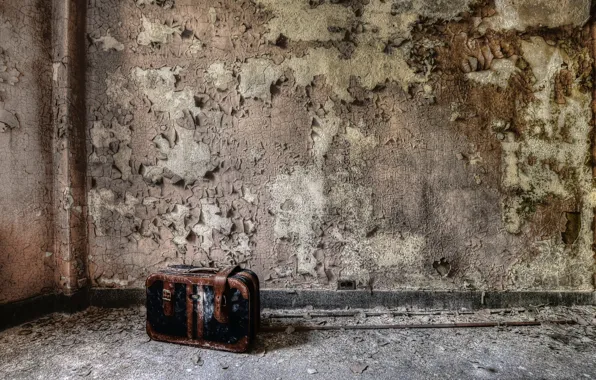 Background, wall, suitcase