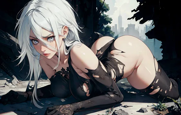 Picture girl, anime, blonde
