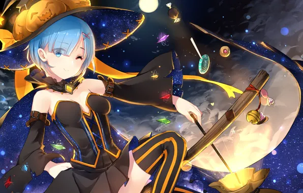 Art, Halloween, rem, From scratch, REM, Re:zero kara hajime chip isek or seikatsu