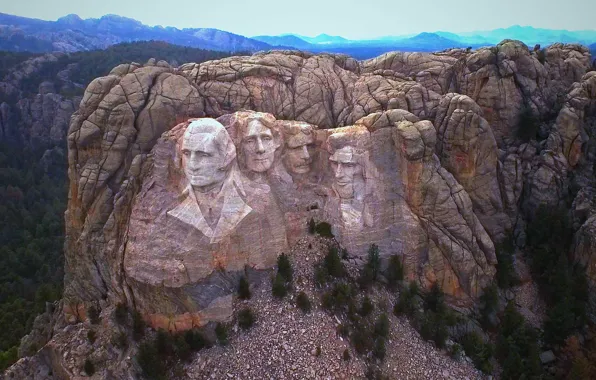 Picture mountains, rocks, USA, President, South Dakota, Rushmore