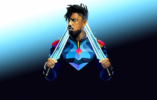 Background, art, swords, comic, MARVEL, Black Panther, Michael B. Jordan, Michael B. Jordan