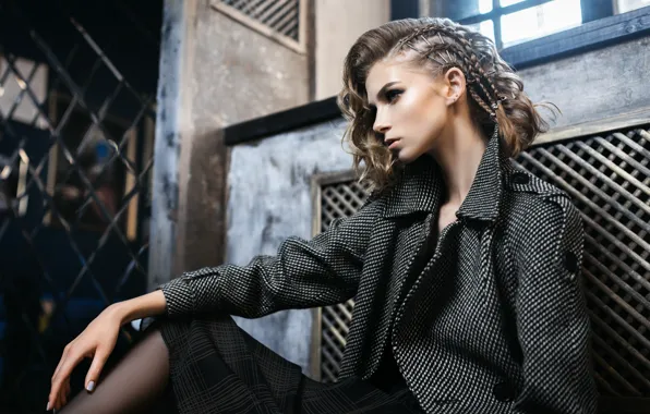 Girl, sponge, hairstyle, coat, Milena, Igor Kondakov
