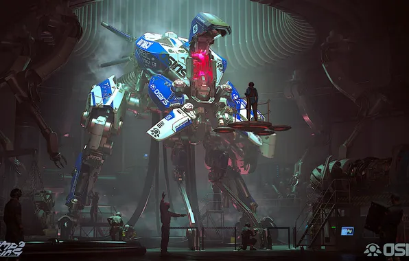 Fantasy, robot, science fiction, sci-fi, digital art, artwork, concept art, giant