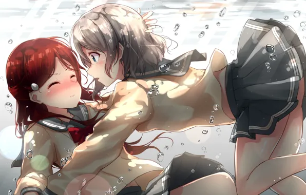 Water, Bubbles, Girls, Love Live! School Idol Project