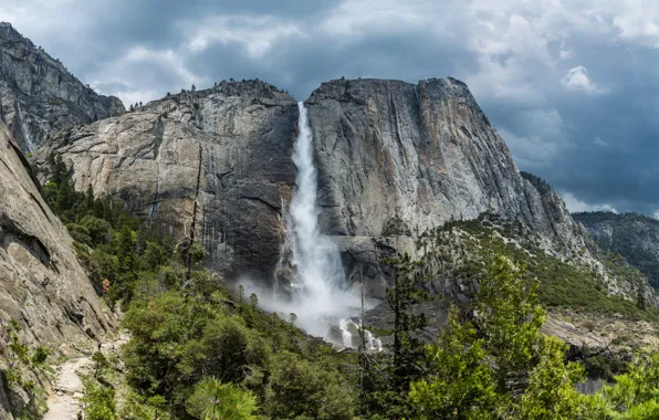 Rock, nature, Yosemite, fall