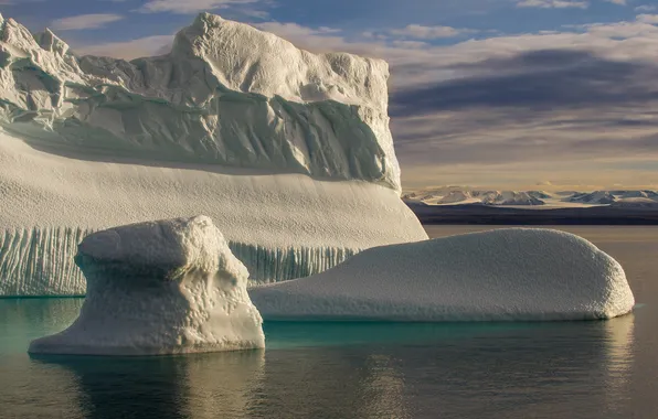 Picture cold, sea, glacier, ice, icebergs