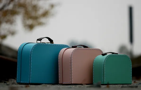 Background, color, suitcases