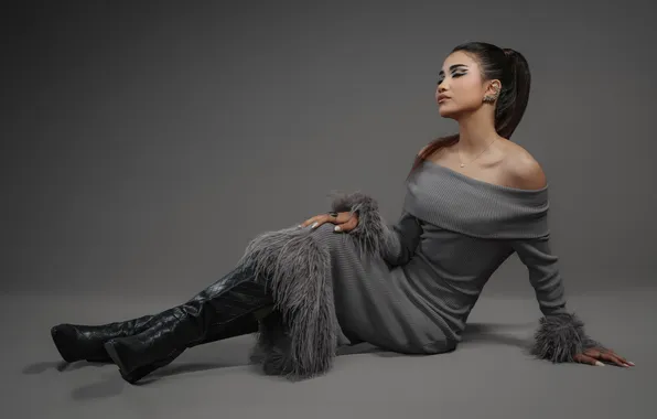 Girl, dress, Asian, boots