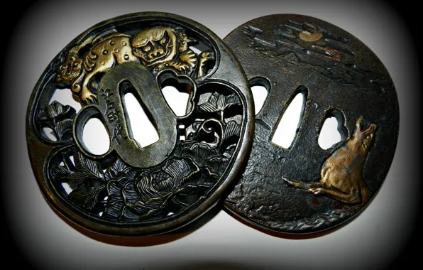 Picture pattern, Japan, Garda, Tsuba