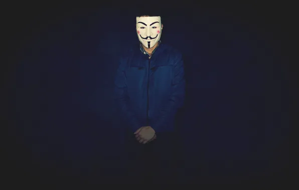 Dark, Blue, Style, Men, V for Vendetta, Boy, Mood, Mask