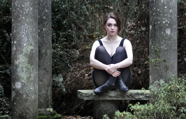 Girl, pose, background