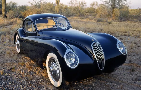 Reflection, lights, Jaguar, 1953, classic, Coupe, Fixed Head, Xk120m