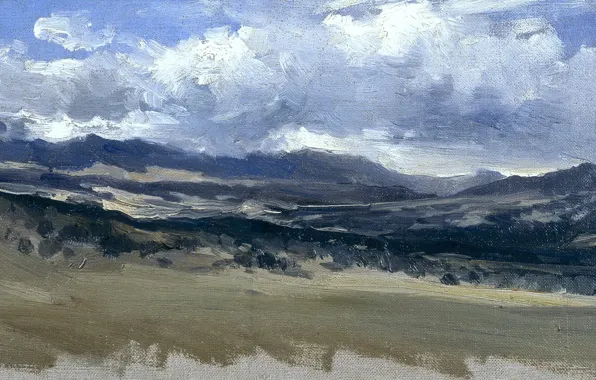 Nature, panorama, Carlos de Haes, Mountain landscape