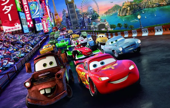 Sport, Pixar, Lightning, spy, racing, Cars 2, Cars 2, agent