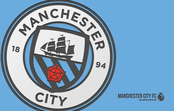 Logo, Football, Premier League, Soccer, Man City, Manchester City, Emblem, Badge