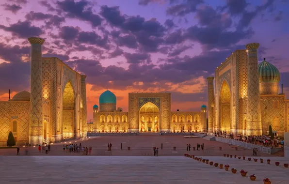 Area, mosque, the dome, Uzbekistan, Samarkand