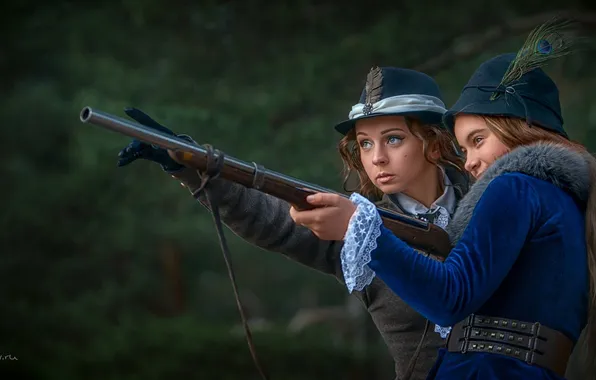 The gun, two, Sergey Rehob, hunters