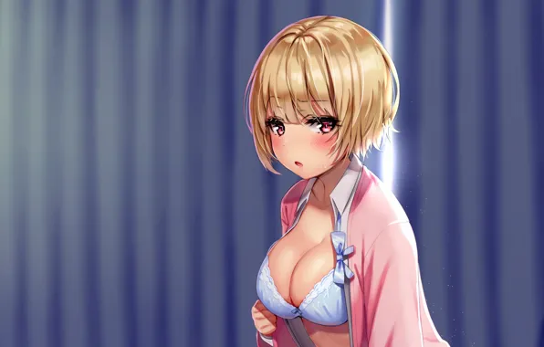 Picture girl, sexy, lingerie, bra, cleavage, boobs, anime, beautiful