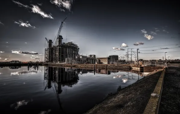 Landscape, the city, factory